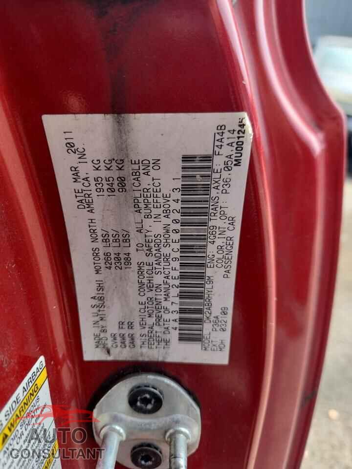 MITSUBISHI ECLIPSE 2012 - 4A37L2EF9CE002431