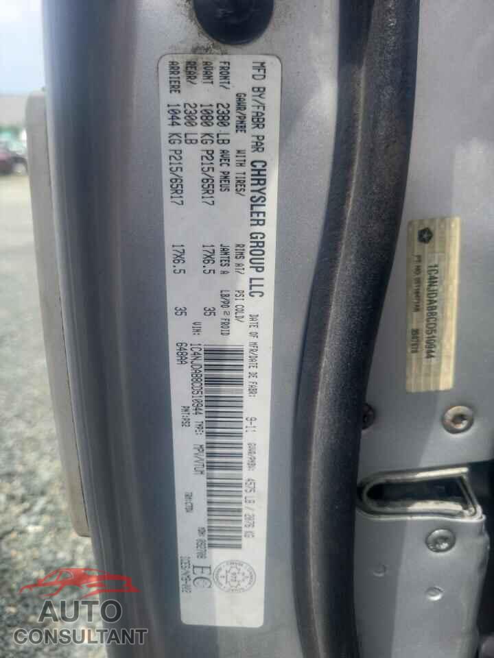 JEEP COMPASS 2012 - 1C4NJDAB8CD510944