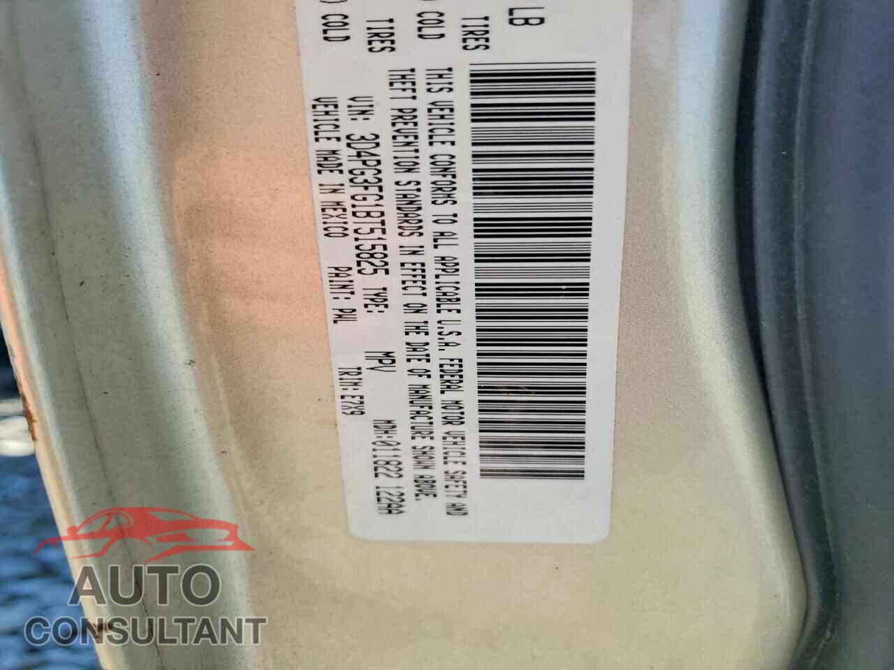 DODGE JOURNEY 2011 - 3D4PG3FG1BT515825