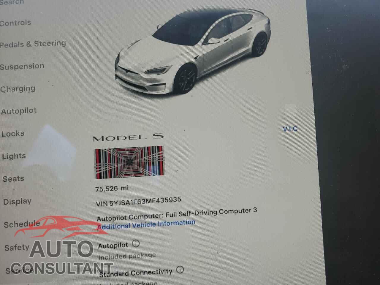 TESLA MODEL S 2021 - 5YJSA1E63MF435935