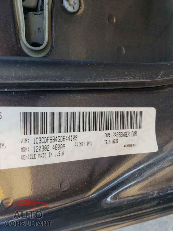 DODGE DART 2016 - 1C3CDFBB4GD644109