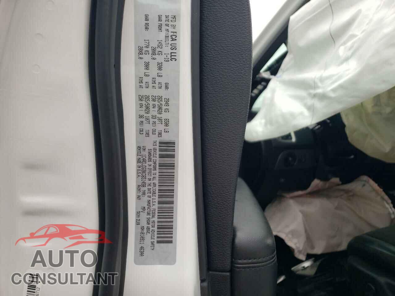 DODGE DURANGO 2019 - 1C4RDJDG9KC651458