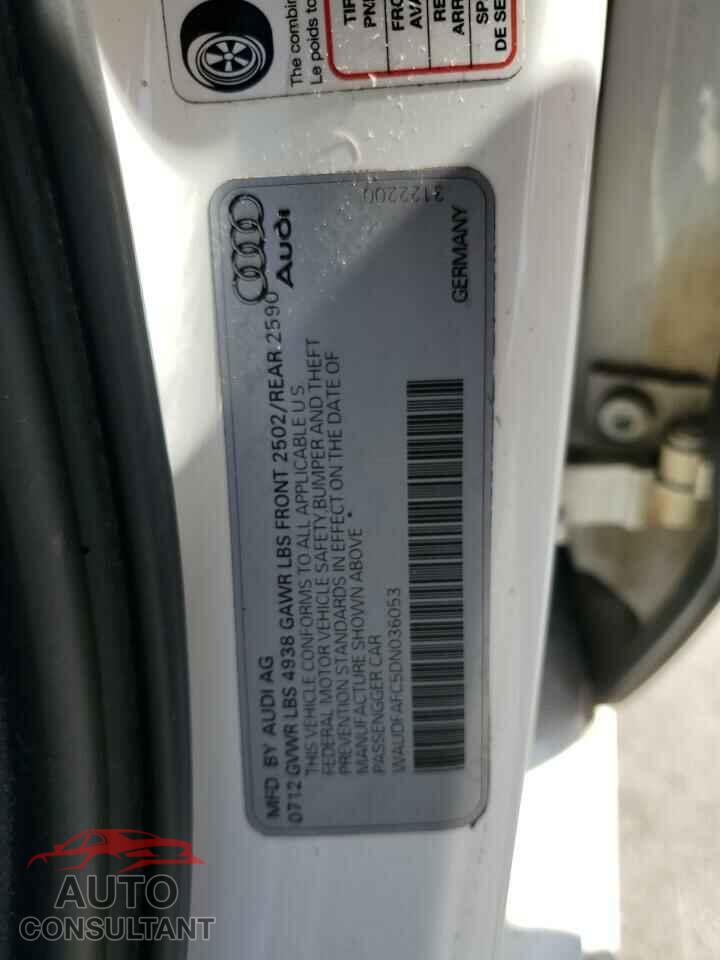 AUDI A6 2013 - WAUDFAFC5DN036053