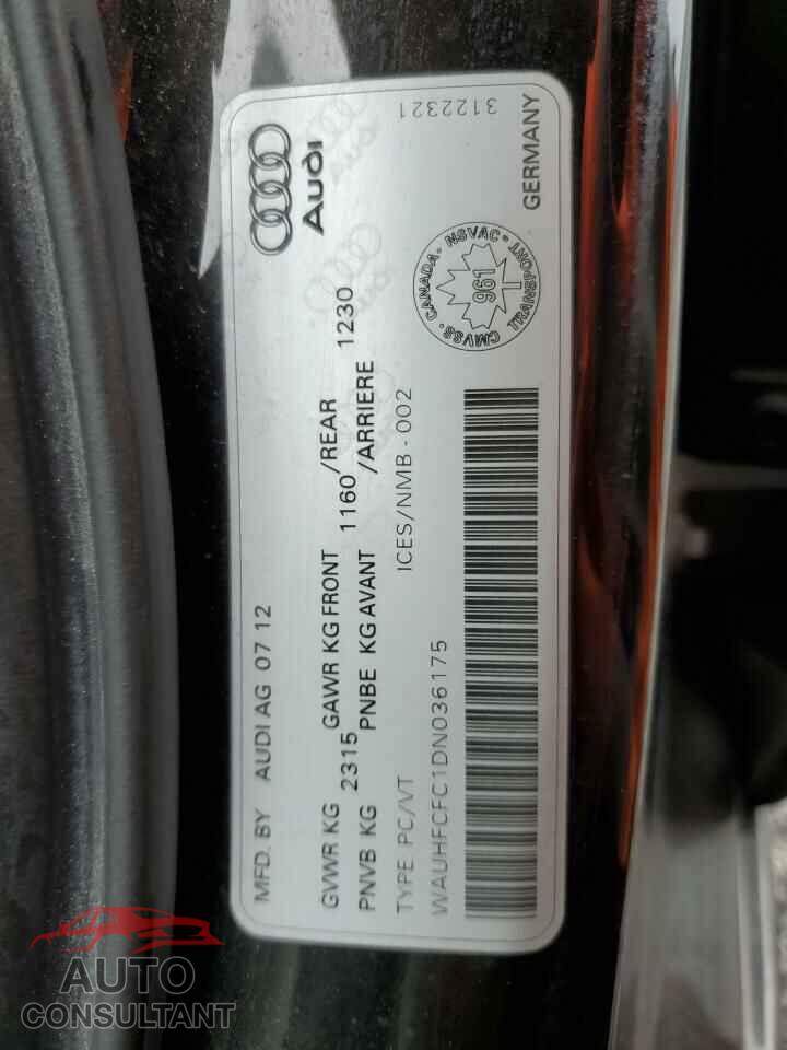 AUDI A6 2013 - WAUHFCFC1DN036175