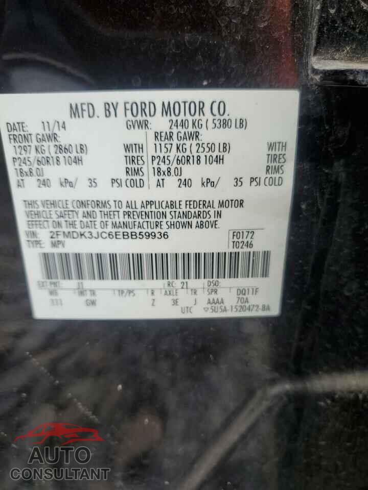 FORD EDGE 2014 - 2FMDK3JC6EBB59936