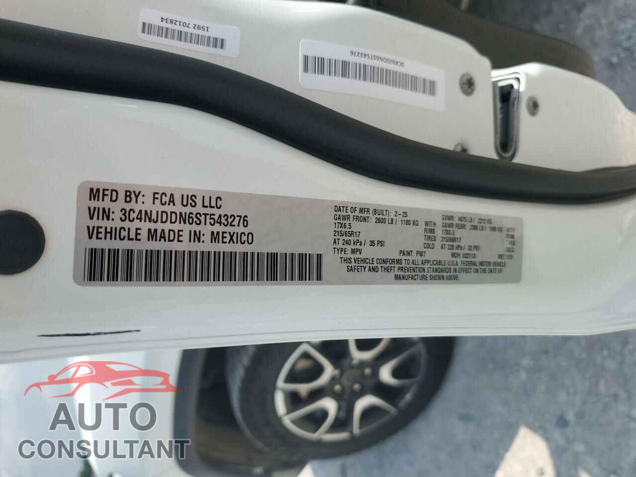 JEEP COMPASS 2025 - 3C4NJDDN6ST543276