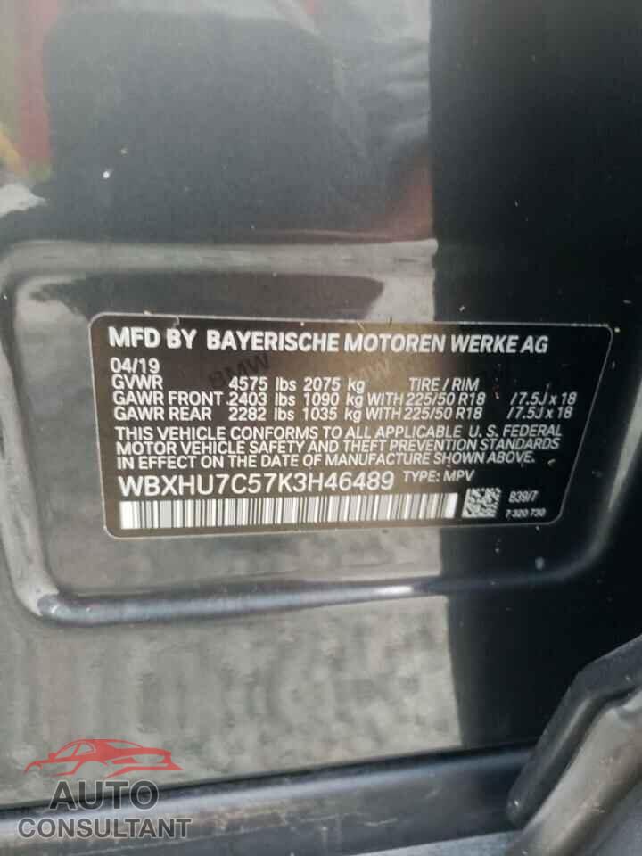 BMW X1 2019 - WBXHU7C57K3H46489