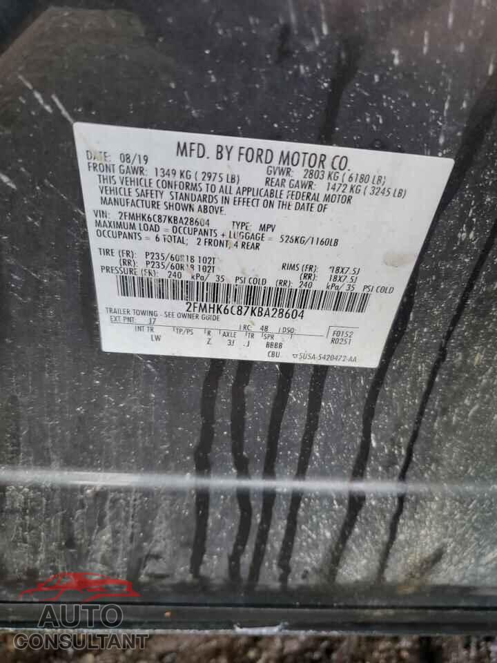 FORD FLEX 2019 - 2FMHK6C87KBA28604