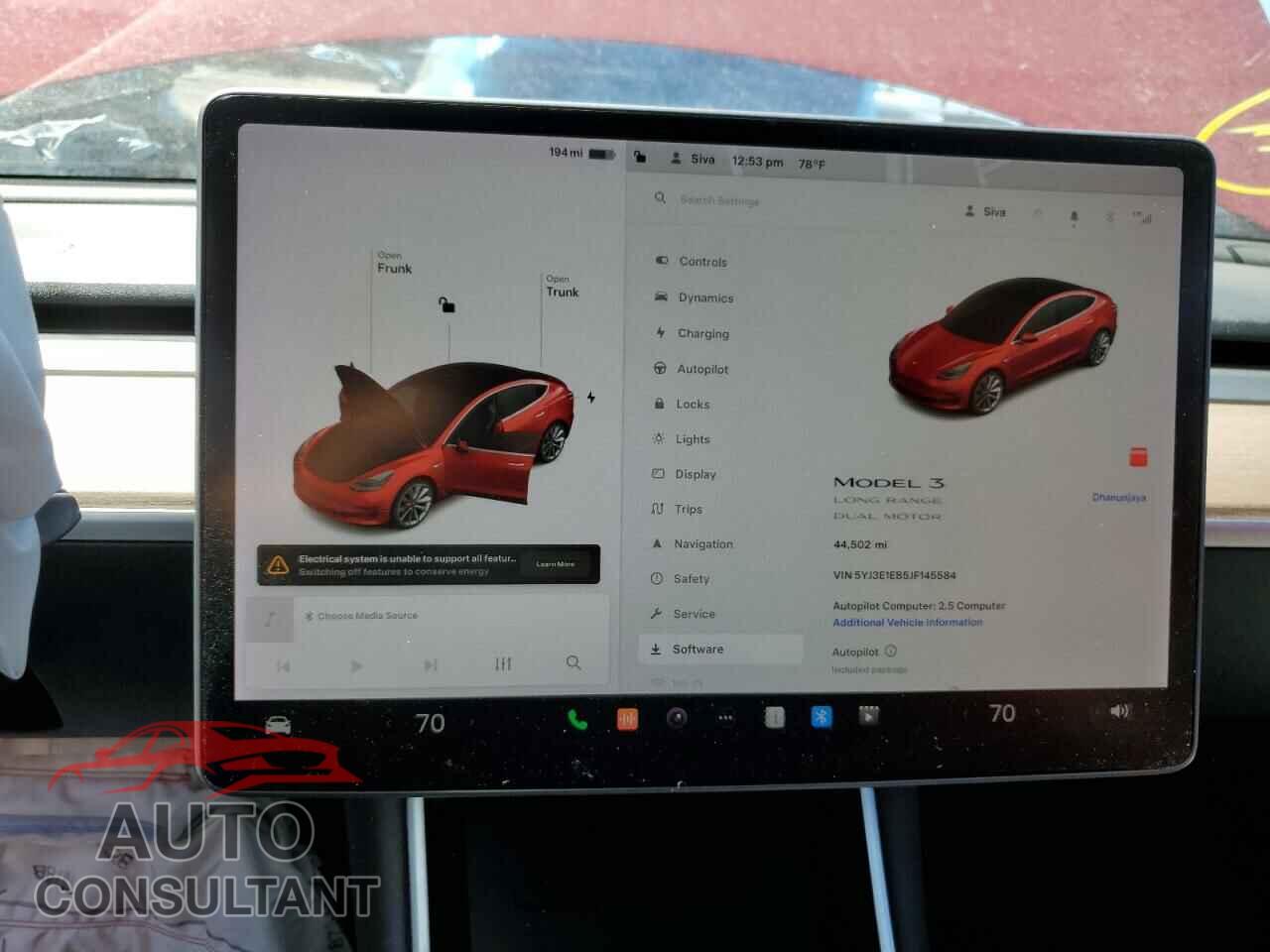 TESLA MODEL 3 2018 - 5YJ3E1EB5JF145584