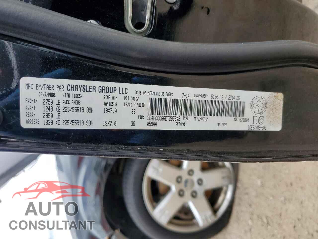 DODGE JOURNEY 2014 - 3C4PDCCG6ET295242