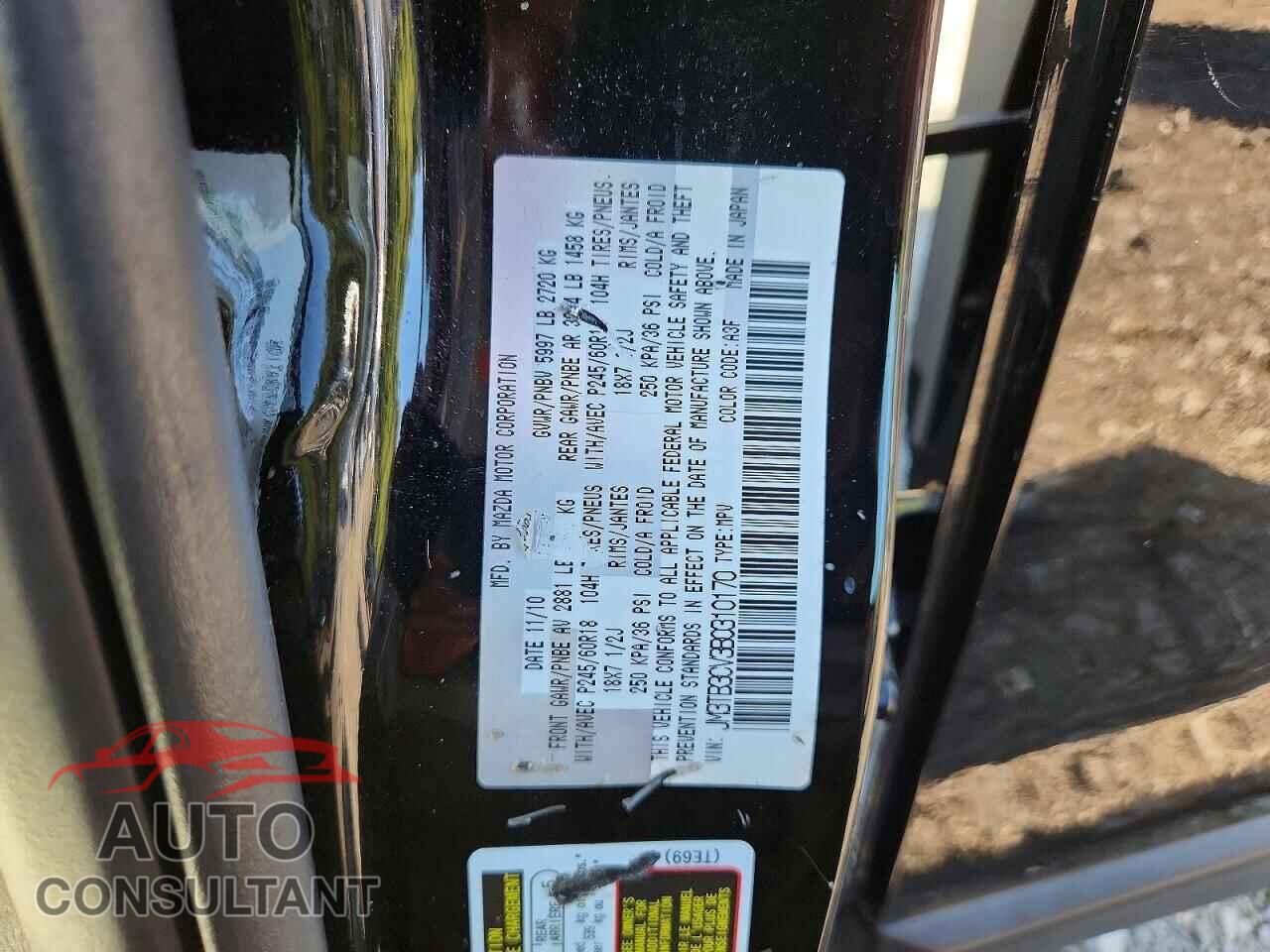 MAZDA CX-9 2011 - JM3TB3CV3B0310170