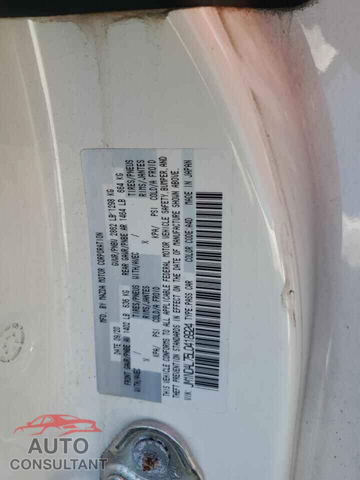 MAZDA MX5 2020 - JM1NDAL75L0418924