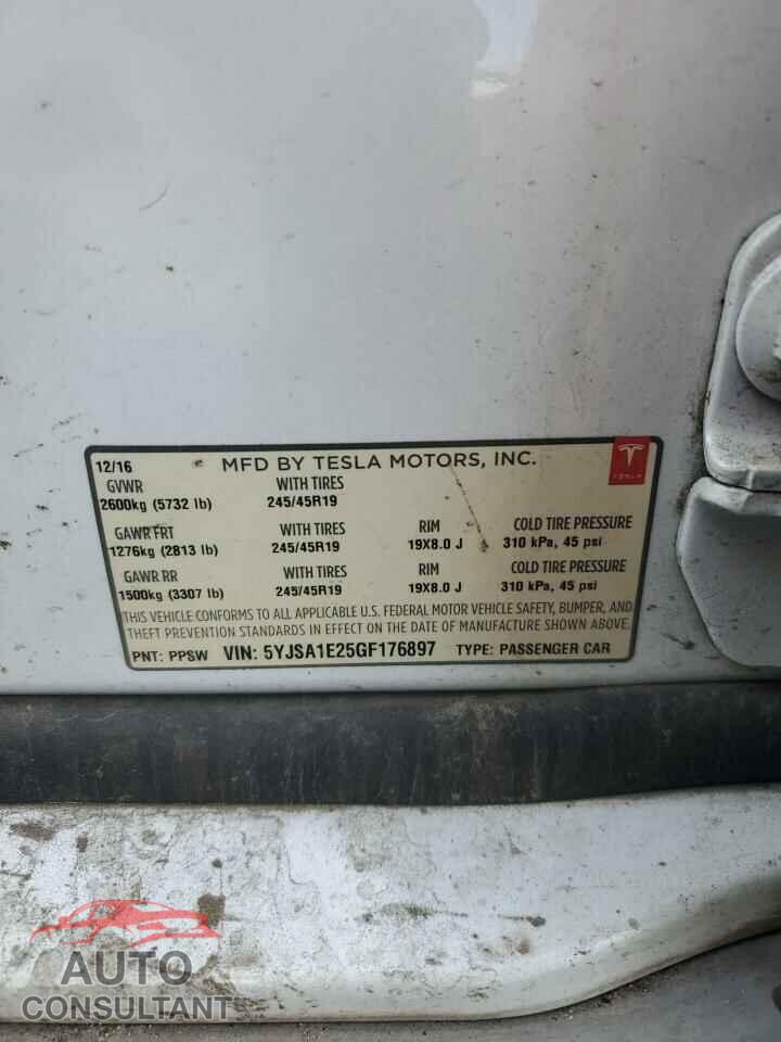 TESLA MODEL S 2016 - 5YJSA1E25GF176897