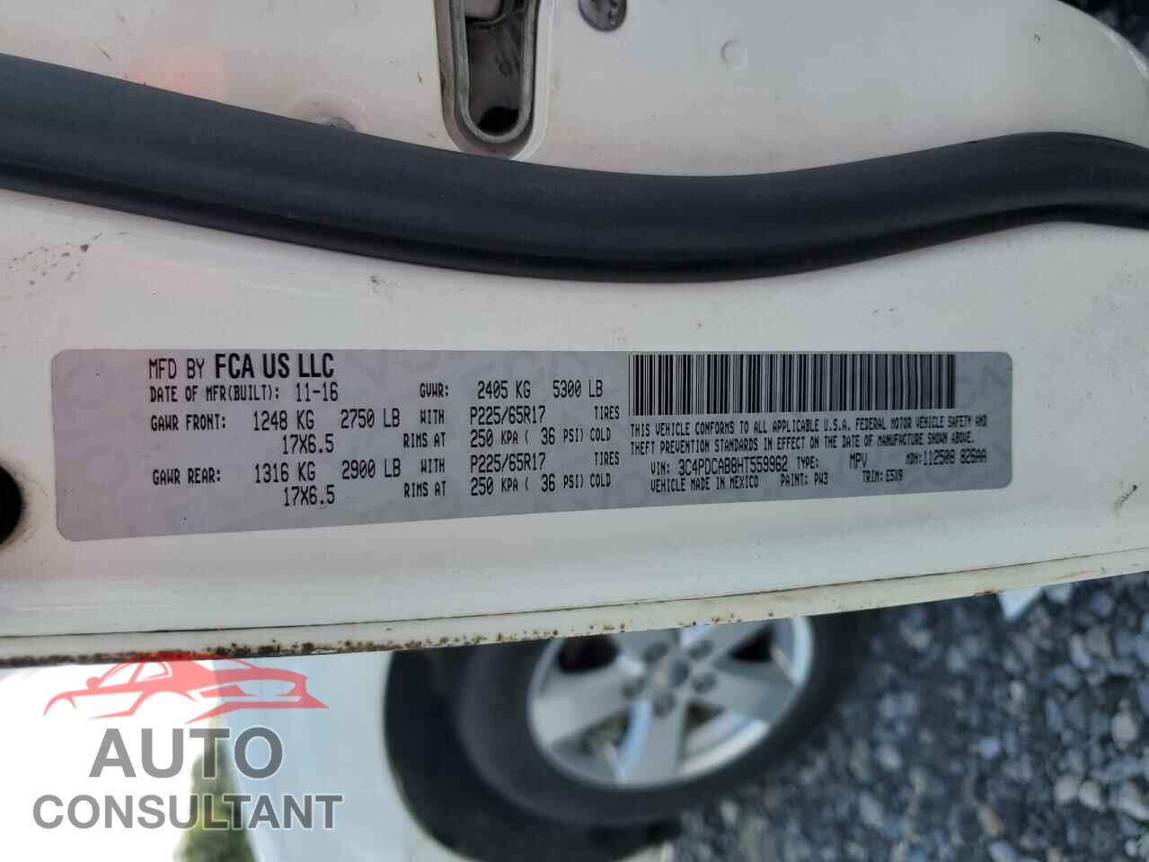 DODGE JOURNEY 2017 - 3C4PDCAB8HT559962