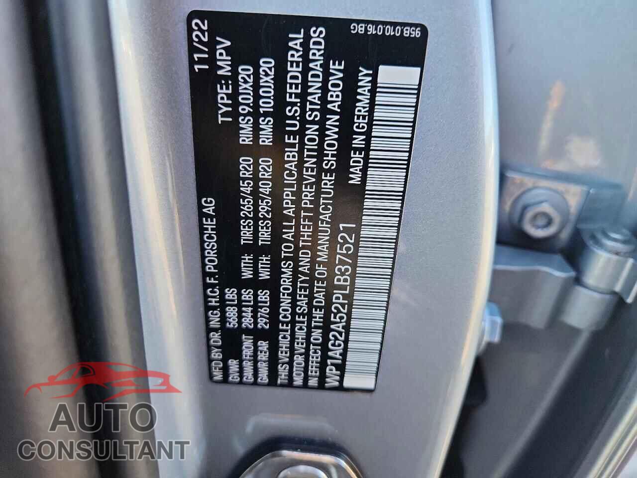 PORSCHE MACAN 2023 - WP1AG2A52PLB37521