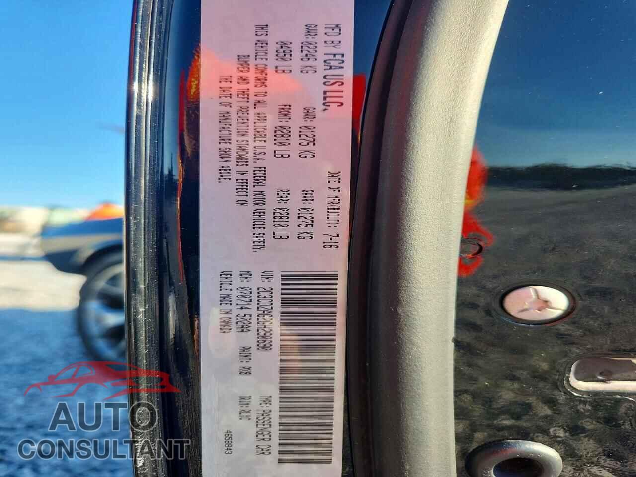 DODGE CHALLENGER 2016 - 2C3CDZAG2GH290690