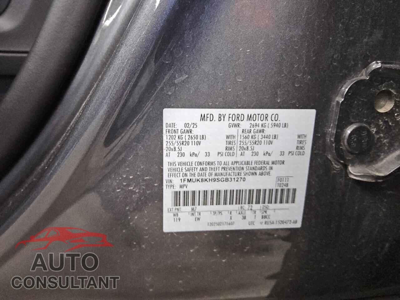 FORD EXPLORER 2025 - 1FMUK8KH9SGB31270