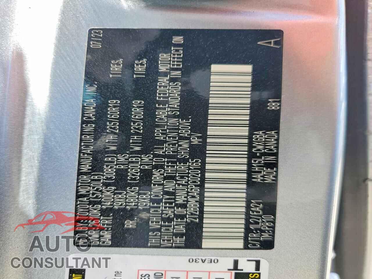 LEXUS UNKNOWN 2023 - 2T2BBMCA6PC020165