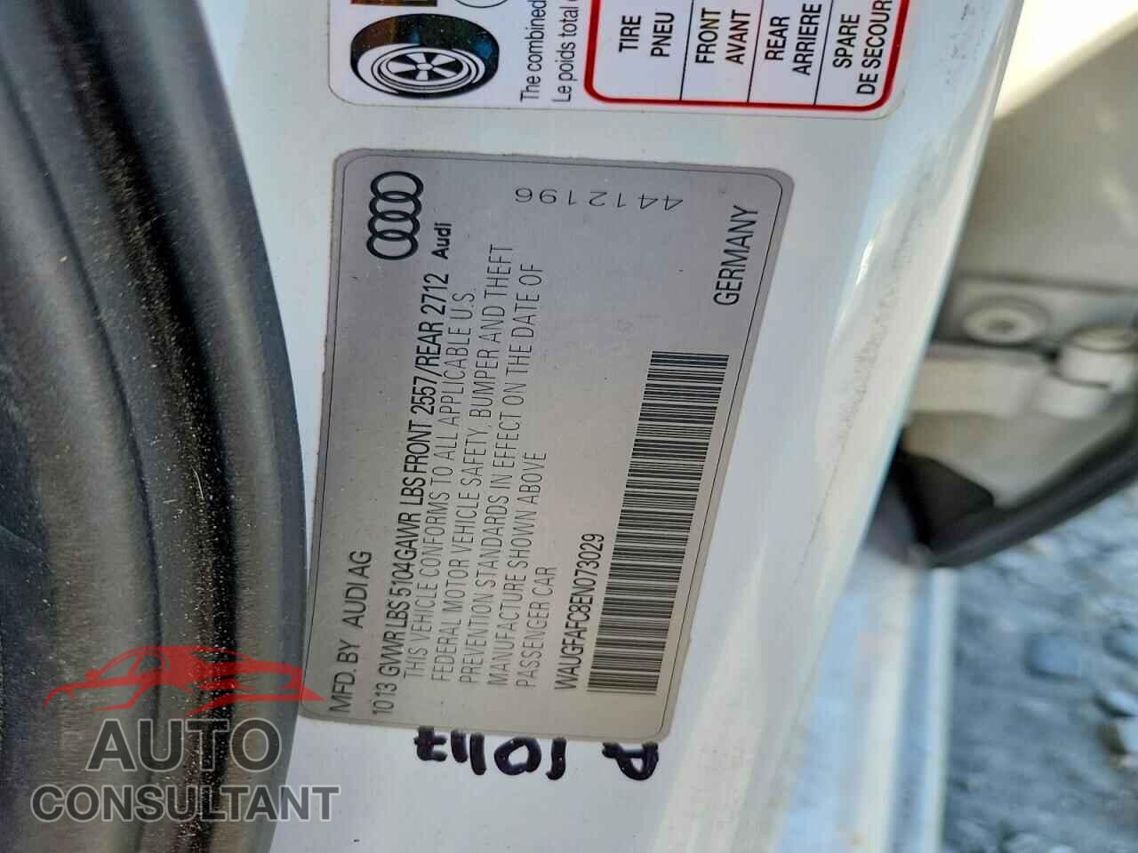 AUDI A6 2014 - WAUGFAFC8EN073029