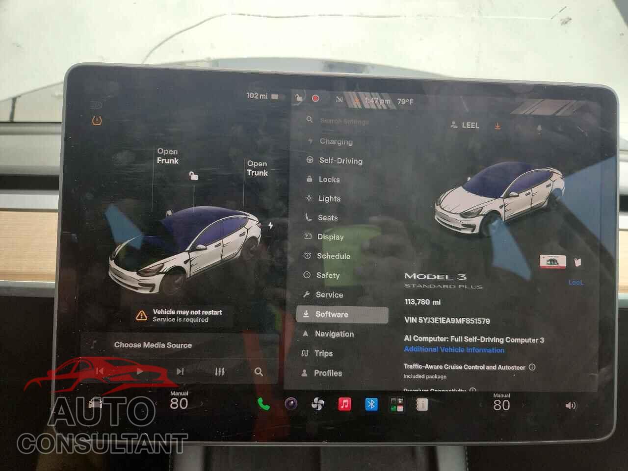 TESLA MODEL 3 2021 - 5YJ3E1EA9MF851579