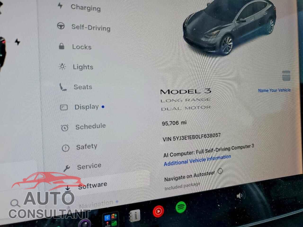 TESLA MODEL 3 2020 - 5YJ3E1EB0LF638057