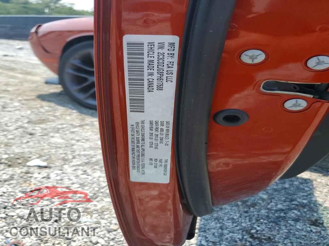 DODGE CHALLENGER 2023 - 2C3CDZJG8PH617688
