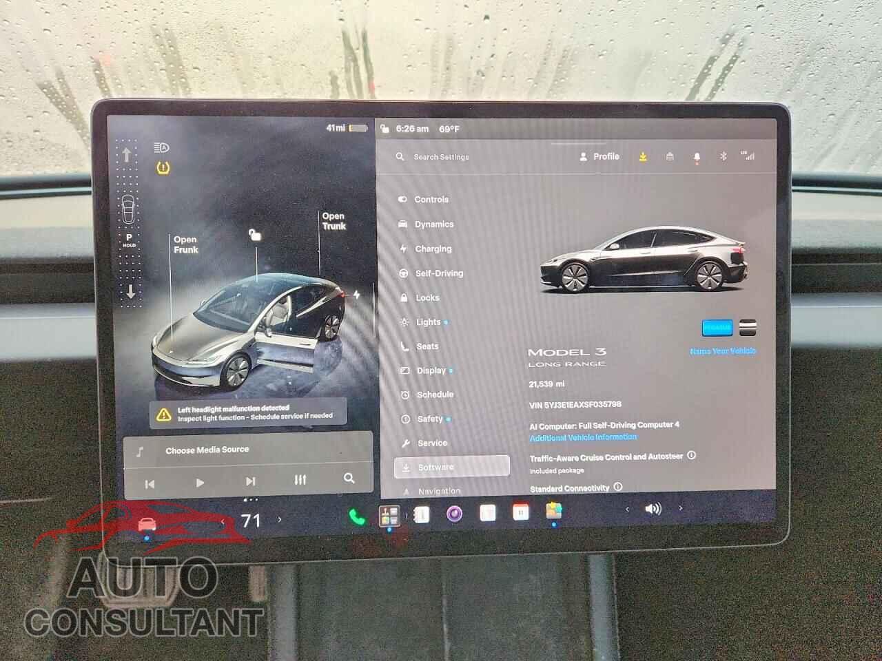 TESLA MODEL 3 2025 - 5YJ3E1EAXSF035798