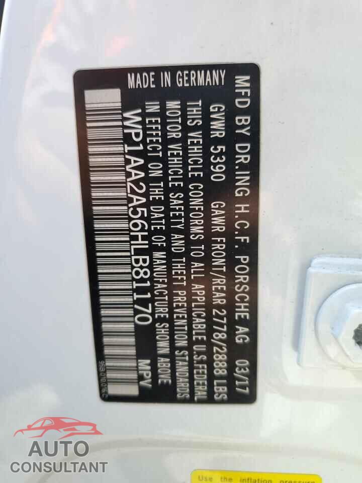PORSCHE MACAN 2017 - WP1AA2A56HLB81170