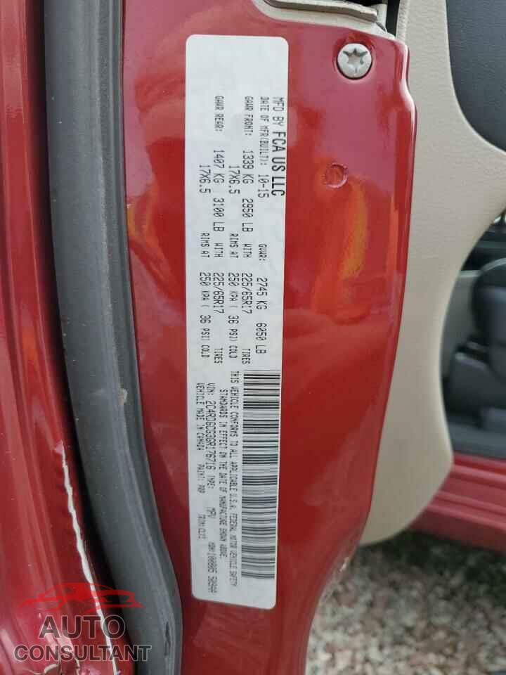 DODGE CARAVAN 2016 - 2C4RDGCG3GR176716