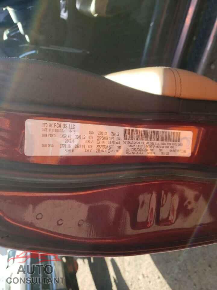 DODGE DURANGO 2016 - 1C4RDJEG4GC422904