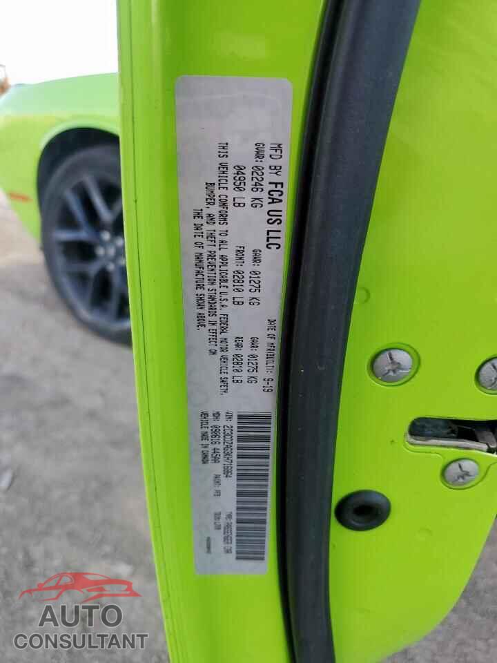 DODGE CHALLENGER 2019 - 2C3CDZAG3KH716864