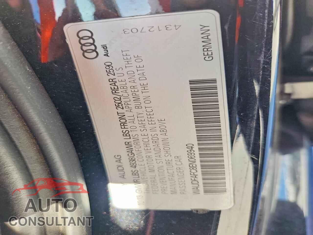 AUDI A6 2014 - WAUDFAFC8EN069940