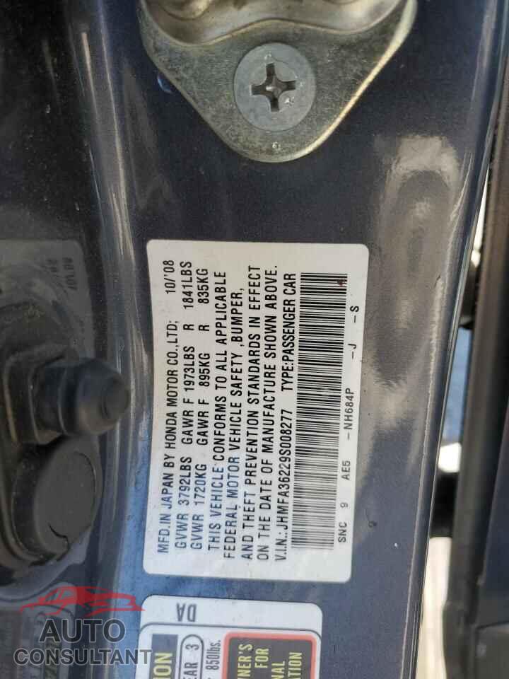 HONDA CIVIC 2009 - JHMFA36229S008277
