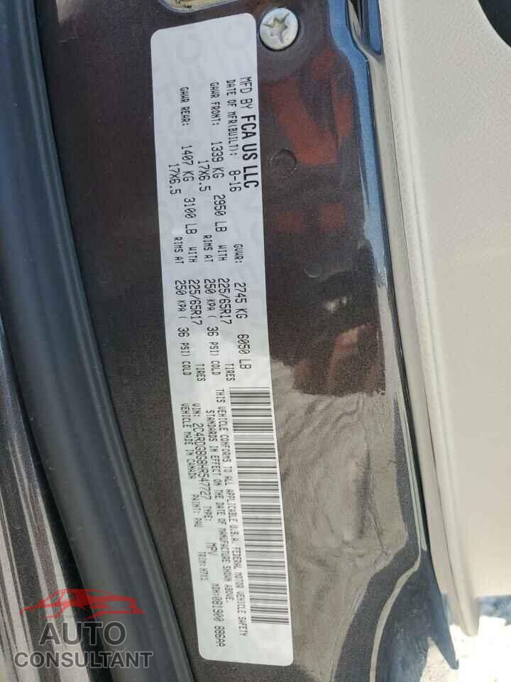 DODGE CARAVAN 2017 - 2C4RDGBG8HR547727
