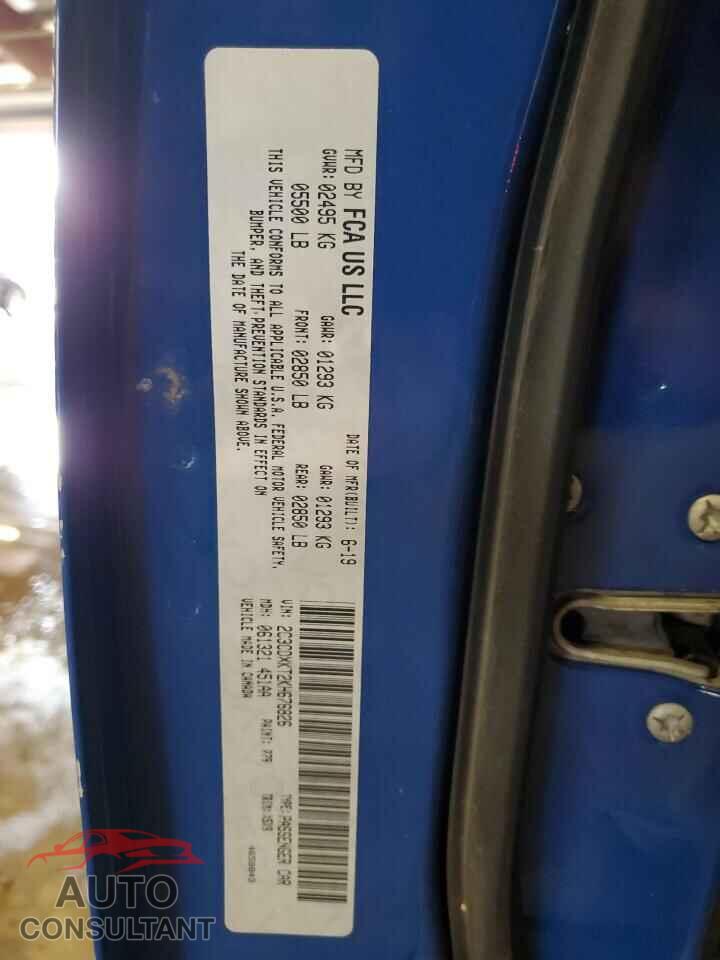 DODGE CHARGER 2019 - 2C3CDXKT2KH676826