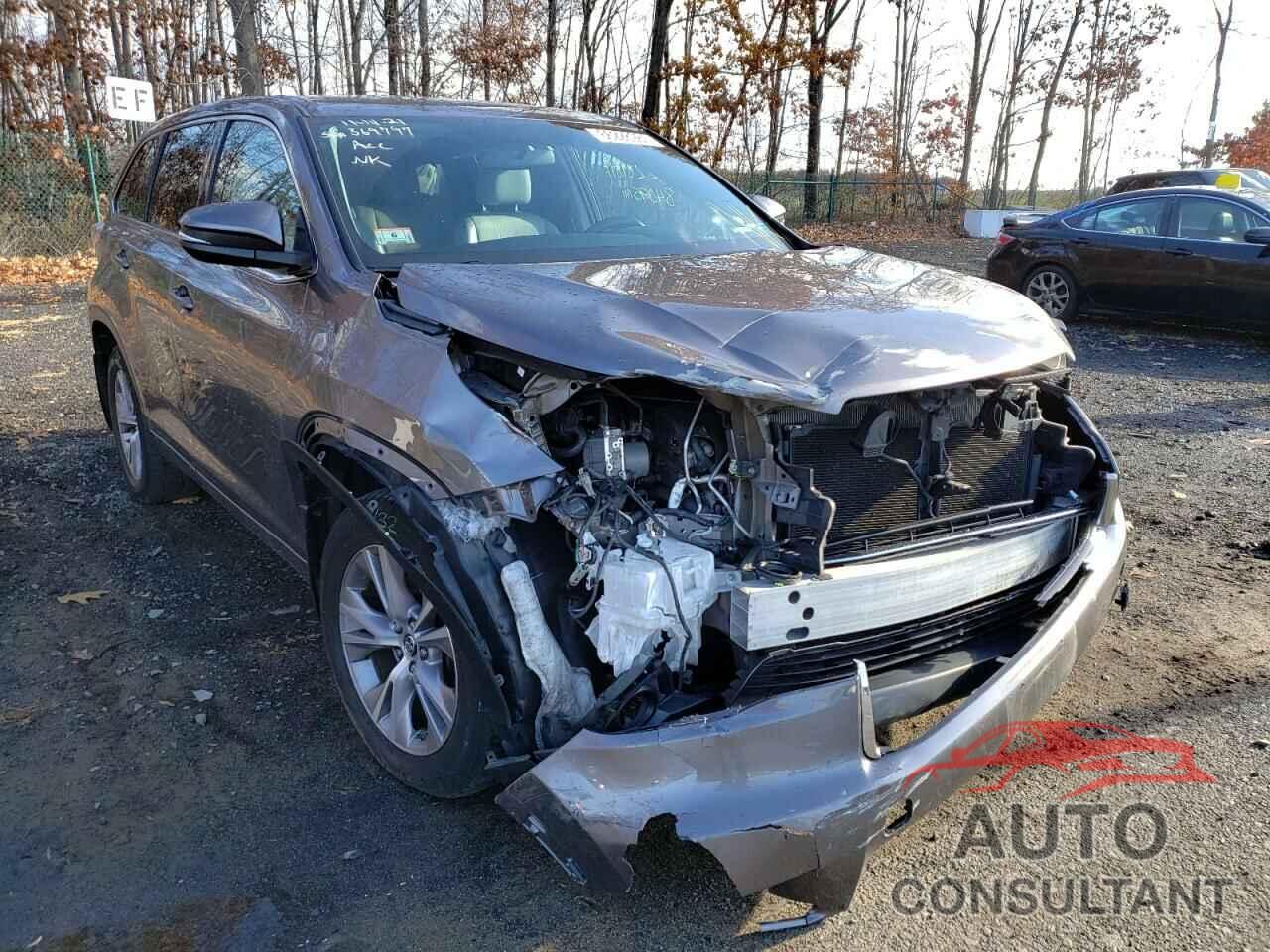 TOYOTA HIGHLANDER 2016 - 5TDBKRFH7GS252940
