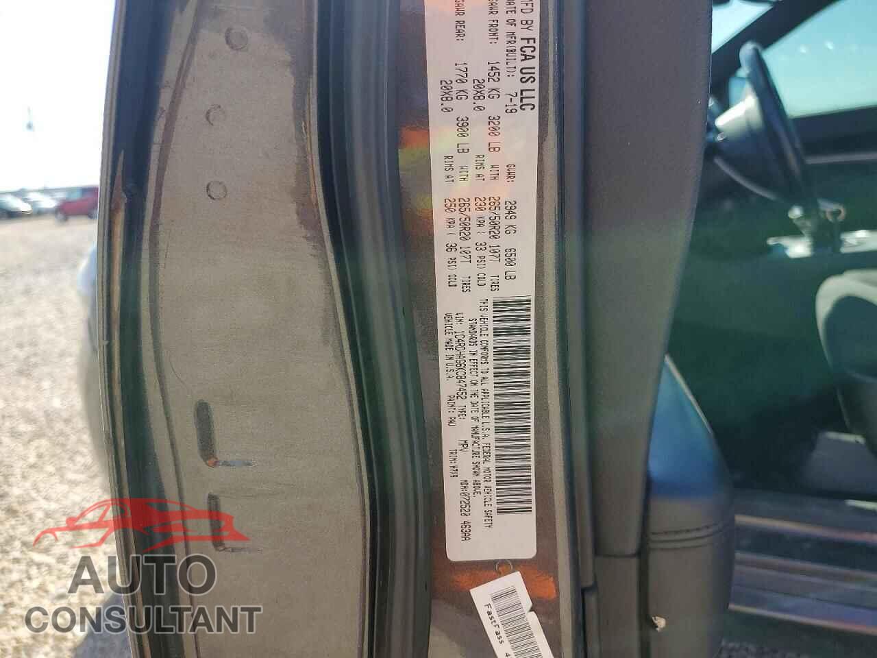 DODGE DURANGO 2019 - 1C4RDHAG6KC847452