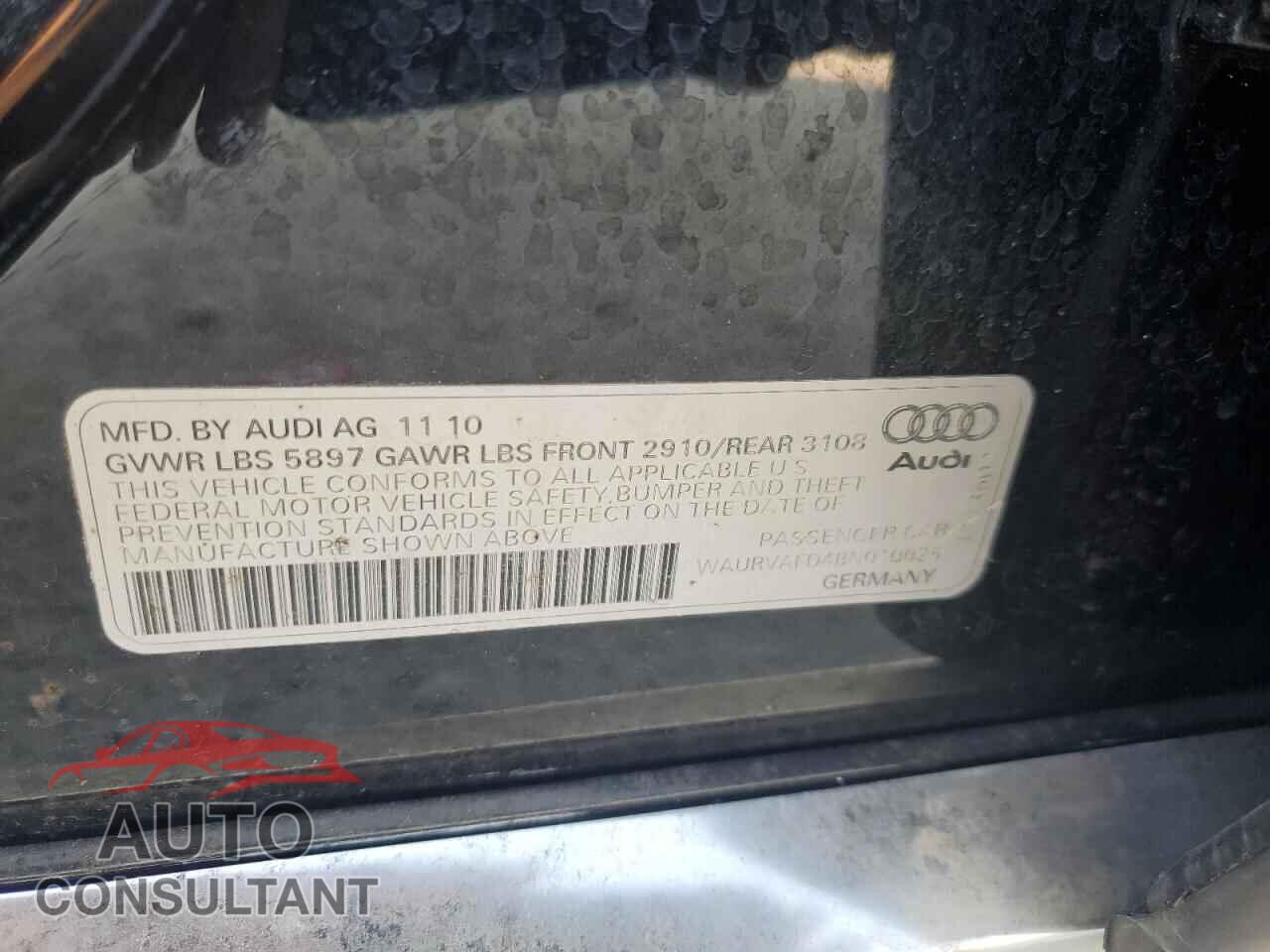 AUDI A8 2011 - WAURVAFD4BN010025