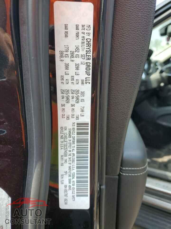 DODGE DURANGO 2013 - 1C4SDJET3DC574599