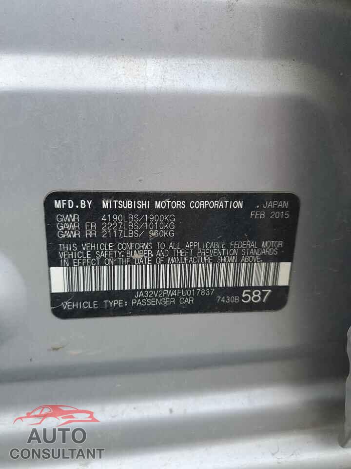 MITSUBISHI LANCER 2015 - JA32V2FW4FU017837