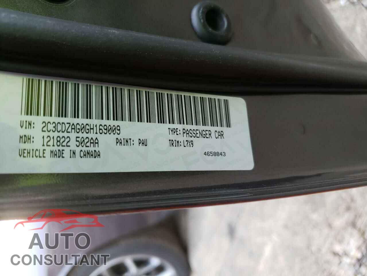 DODGE CHALLENGER 2016 - 2C3CDZAG0GH169009