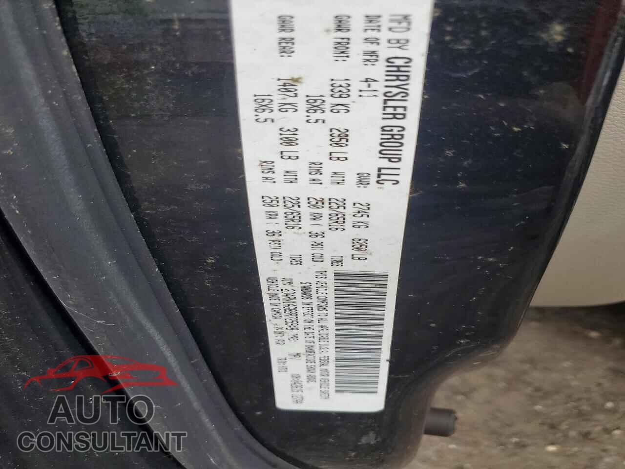 DODGE CARAVAN 2011 - 2D4RN1AG8BR725948