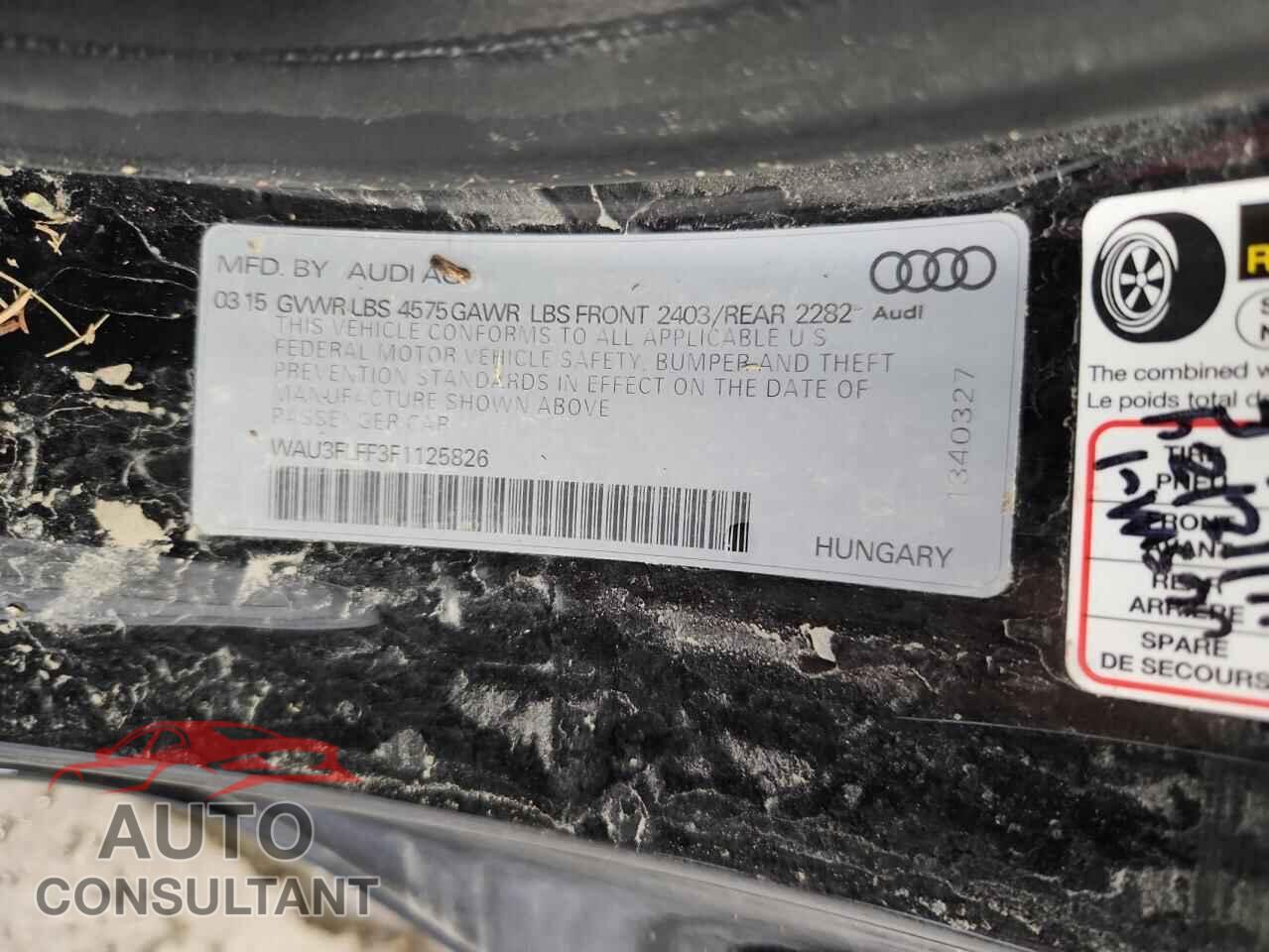 AUDI A3 2015 - WAU3FLFF3F1125826