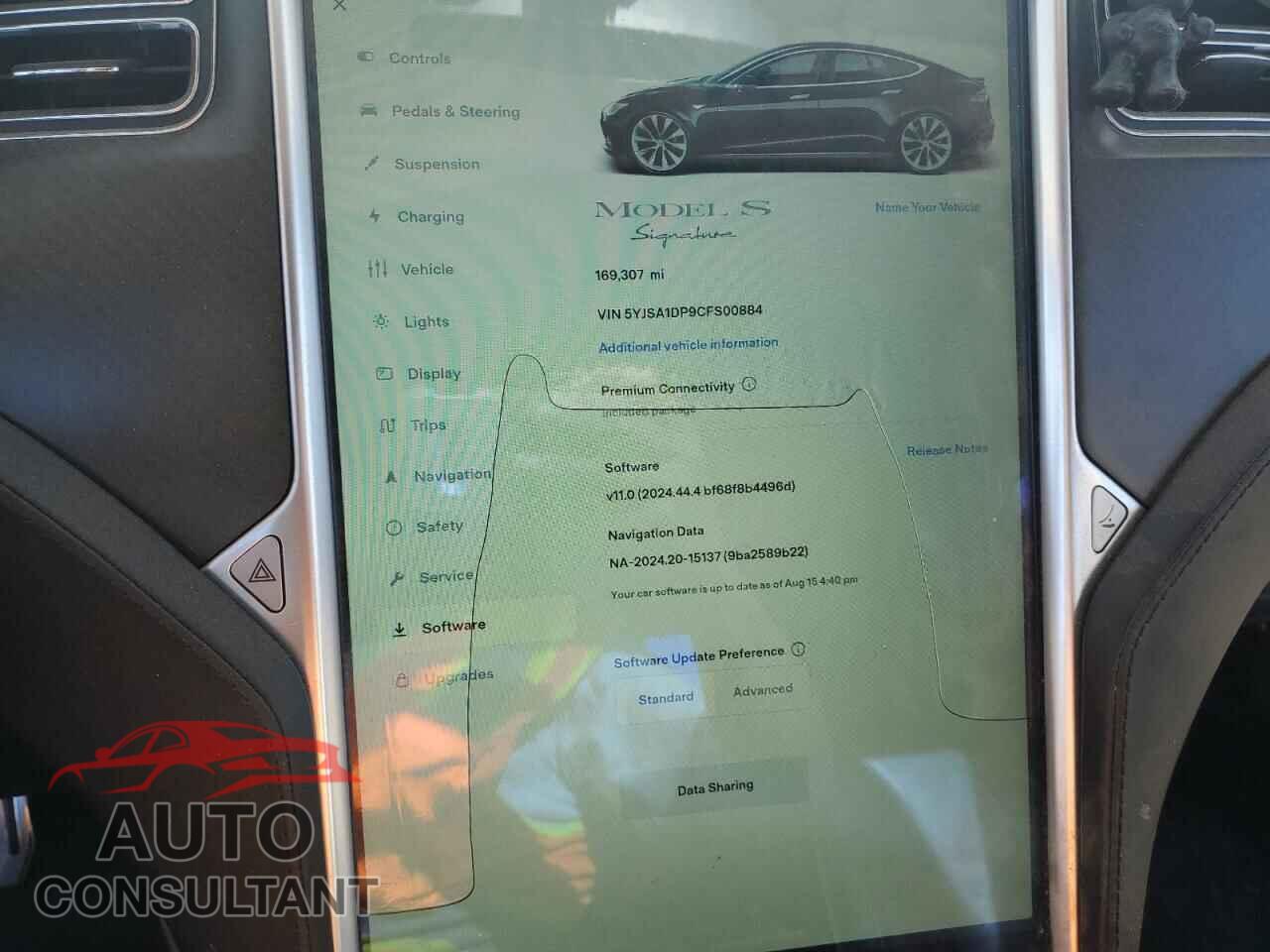 TESLA MODEL S 2012 - 5YJSA1DP9CFS00884