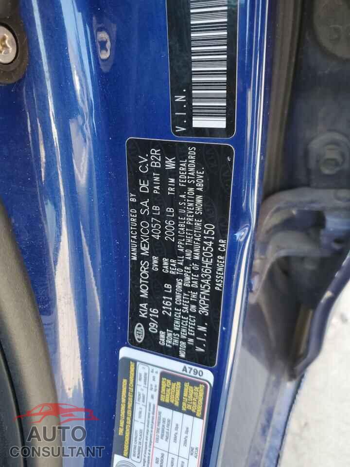 KIA FORTE 2017 - 3KPFN5A36HE054150