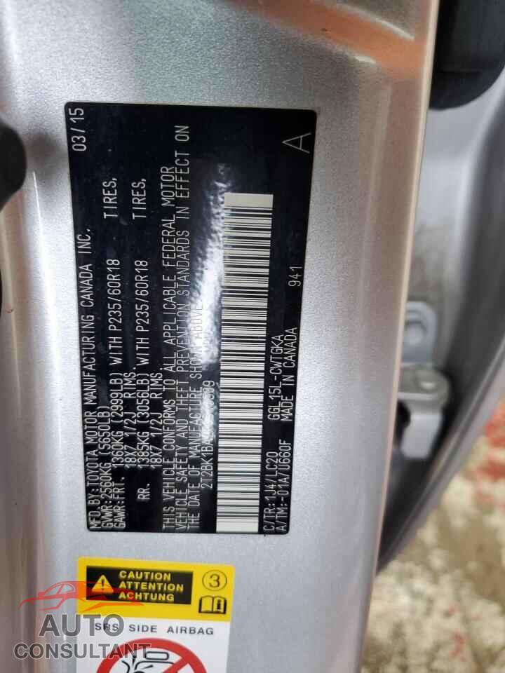 LEXUS RX350 2015 - 2T2BK1BA2FC313589