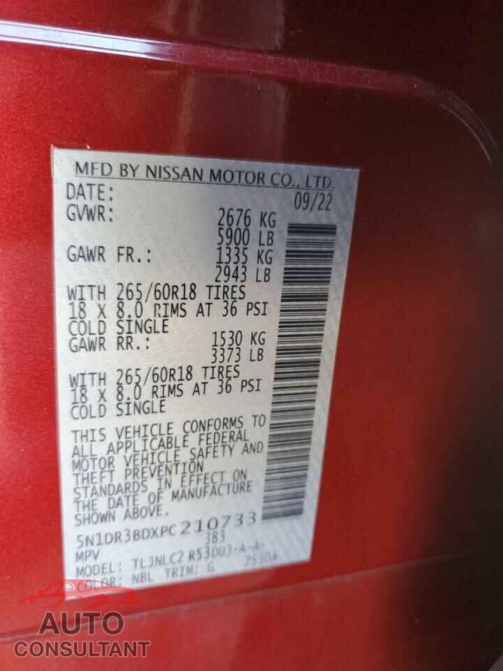 NISSAN PATHFINDER 2023 - 5N1DR3BDXPC210733