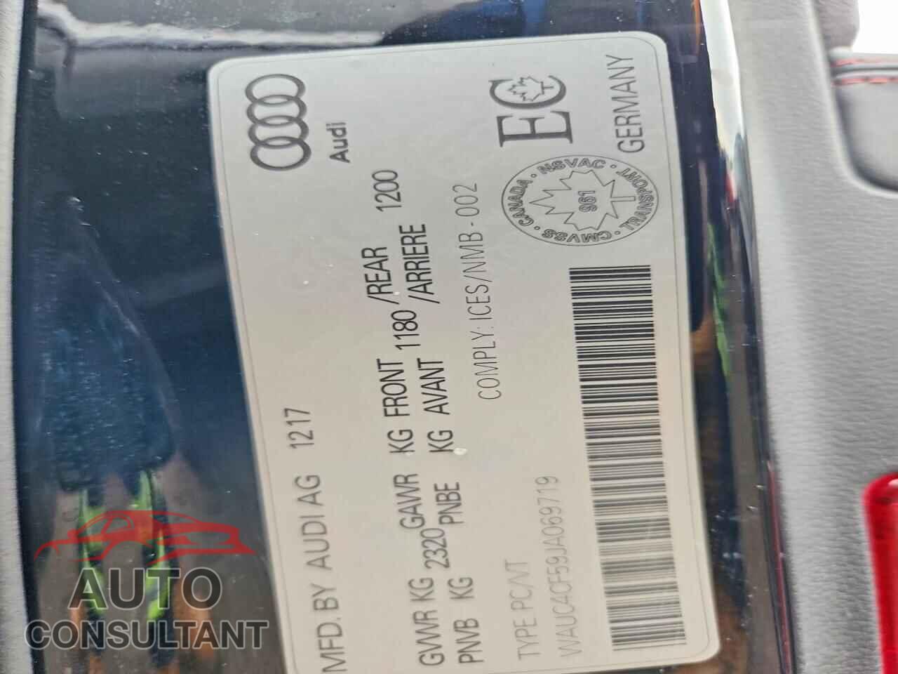 AUDI S5/RS5 2018 - WAUC4CF59JA069719