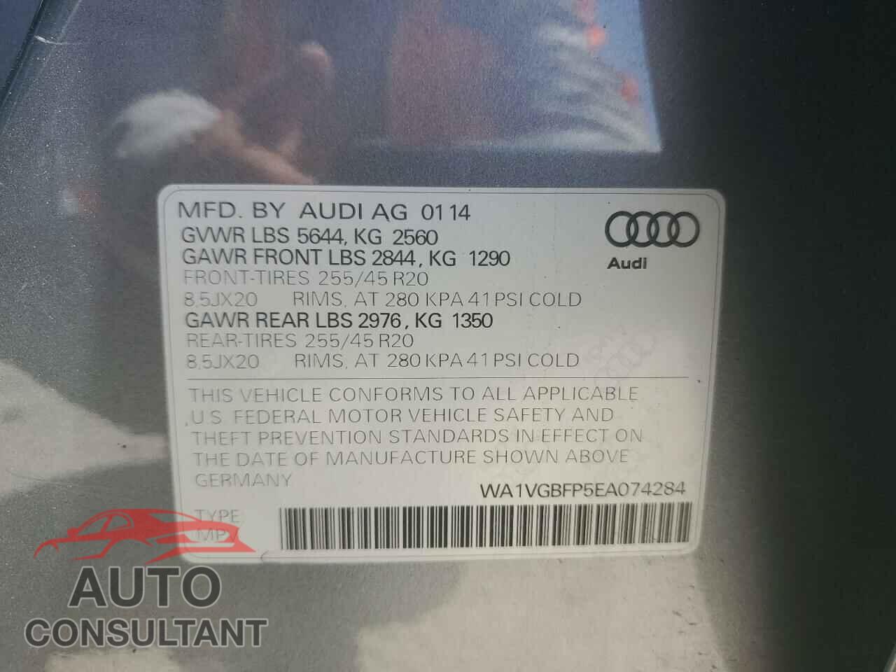 AUDI SQ5 2014 - WA1VGBFP5EA074284