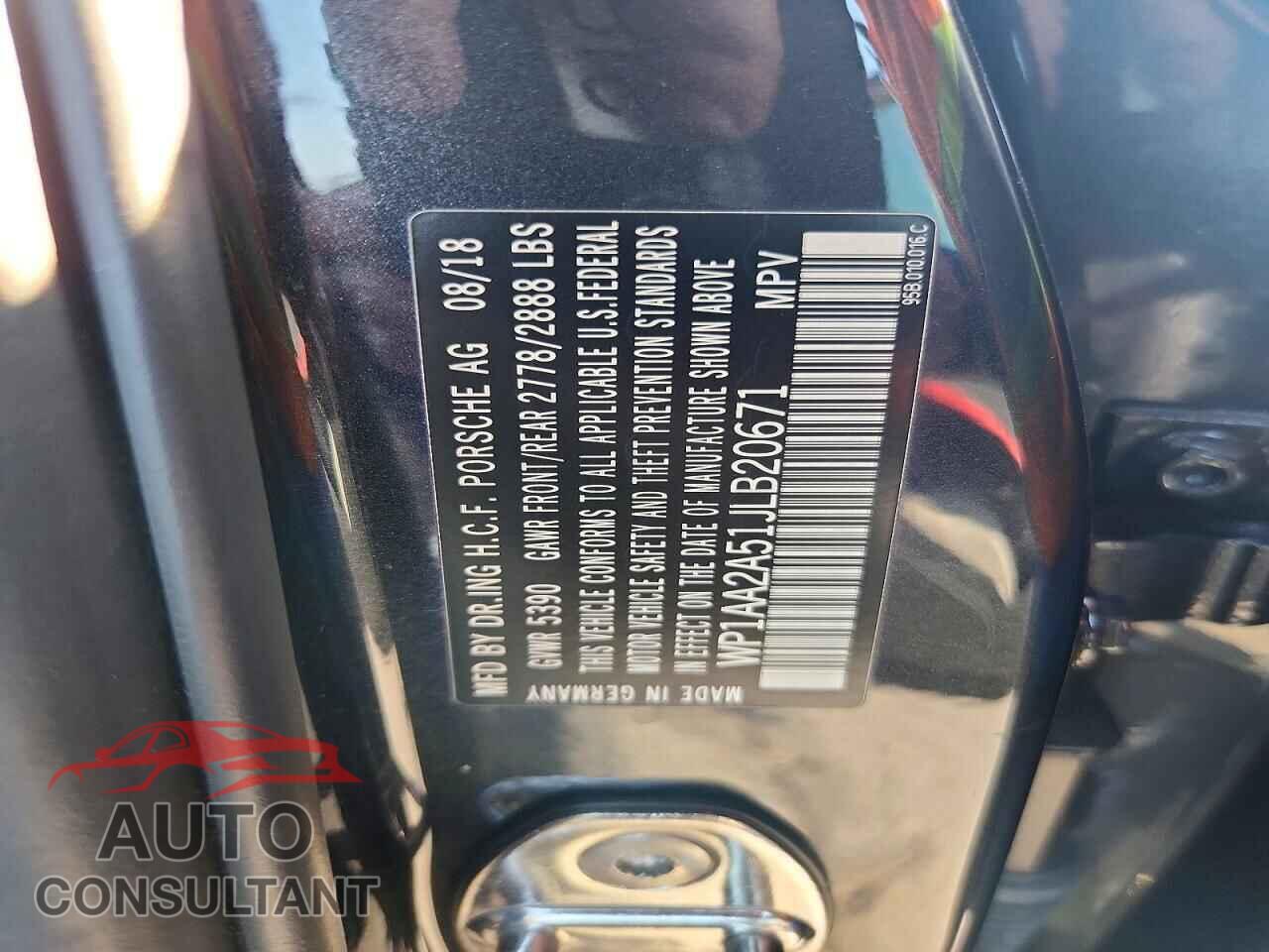PORSCHE MACAN 2018 - WP1AA2A51JLB20671
